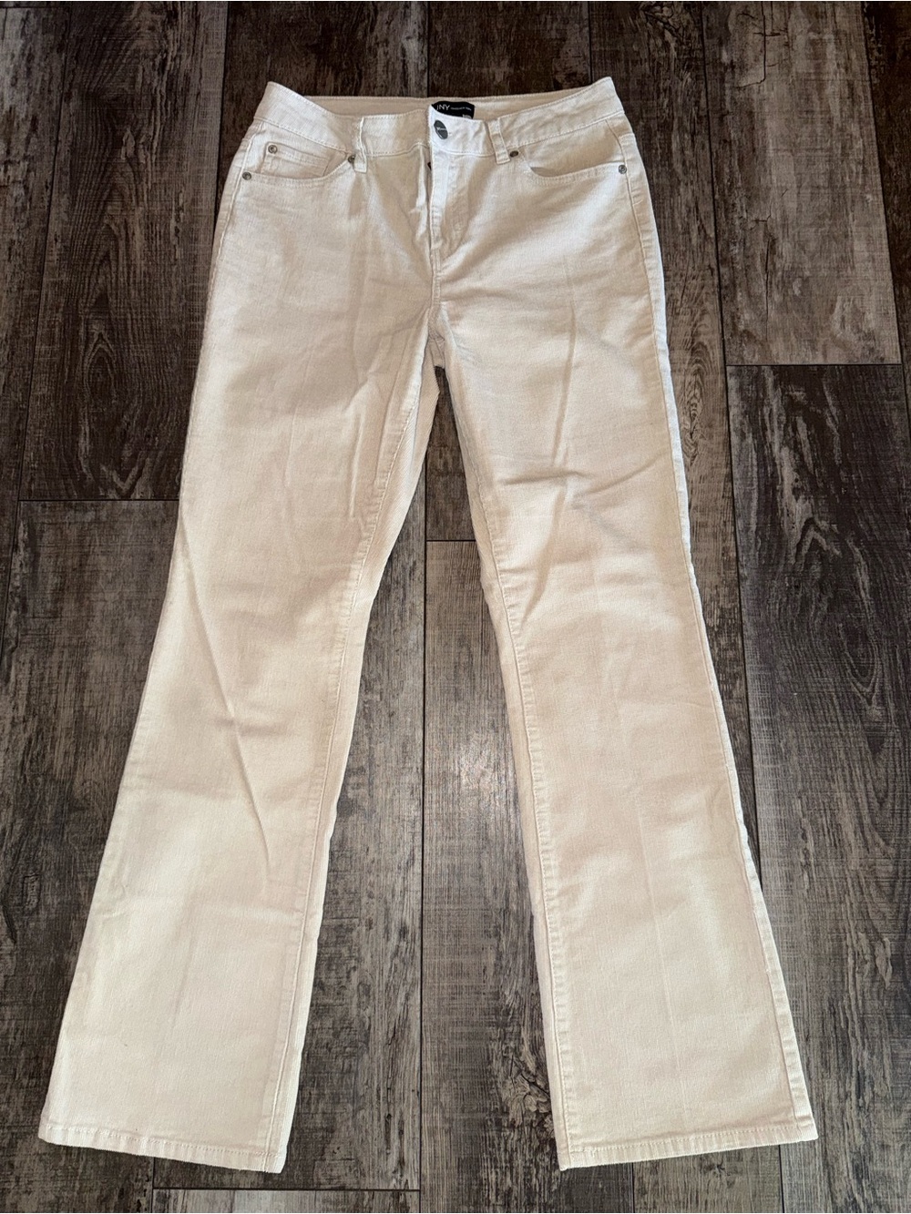 Jones New York Cream Wide-Leg Jeans